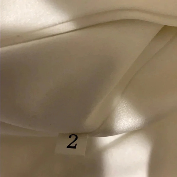 Crystal Beaded Long Wedding Dress Strapless Sleeveless Size 2 New - Picture 12 of 16